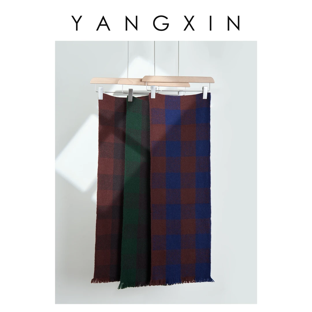 【无龄·杨昕】“爱丁堡”流苏边英伦格保暖围巾FW10119