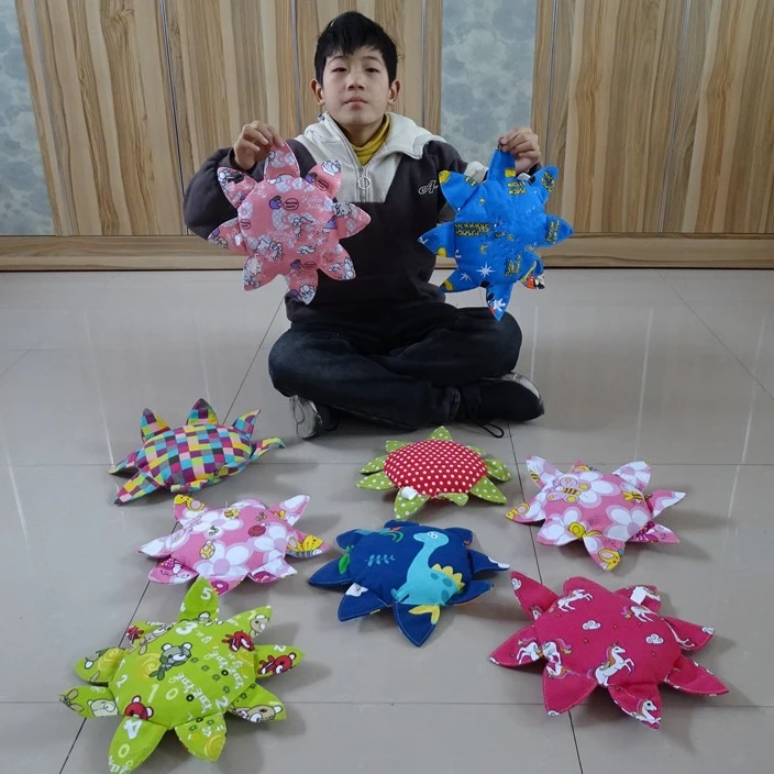 儿童布艺软飞盘幼儿园帆布飞碟太阳花亲子游戏户外运动玩具儿童节