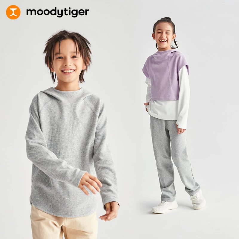 moodytiger卫衣连帽休闲卫衣套装M23110303【H】