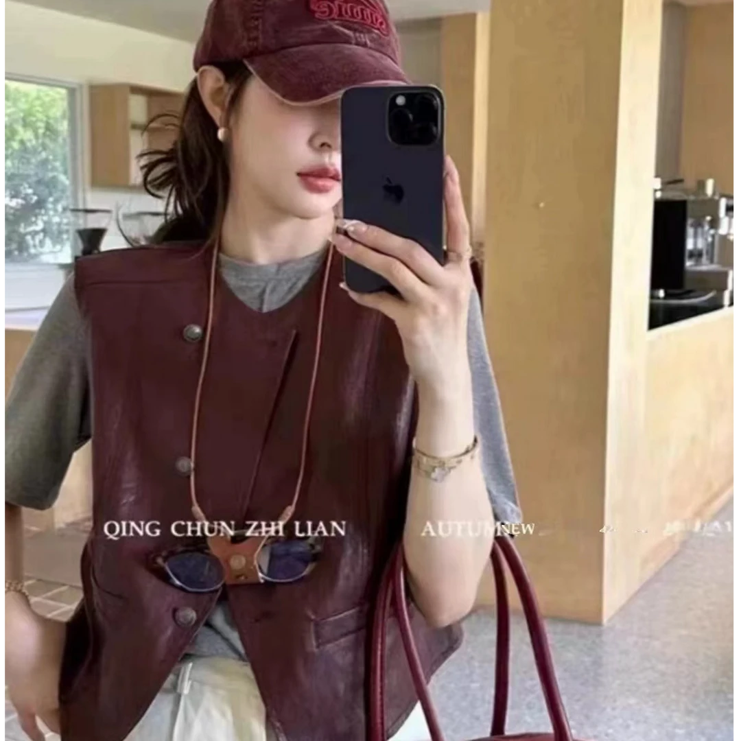 早秋新款不规则小众马甲开衫