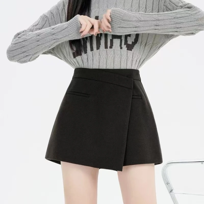 法式复古小格子高级感裙裤