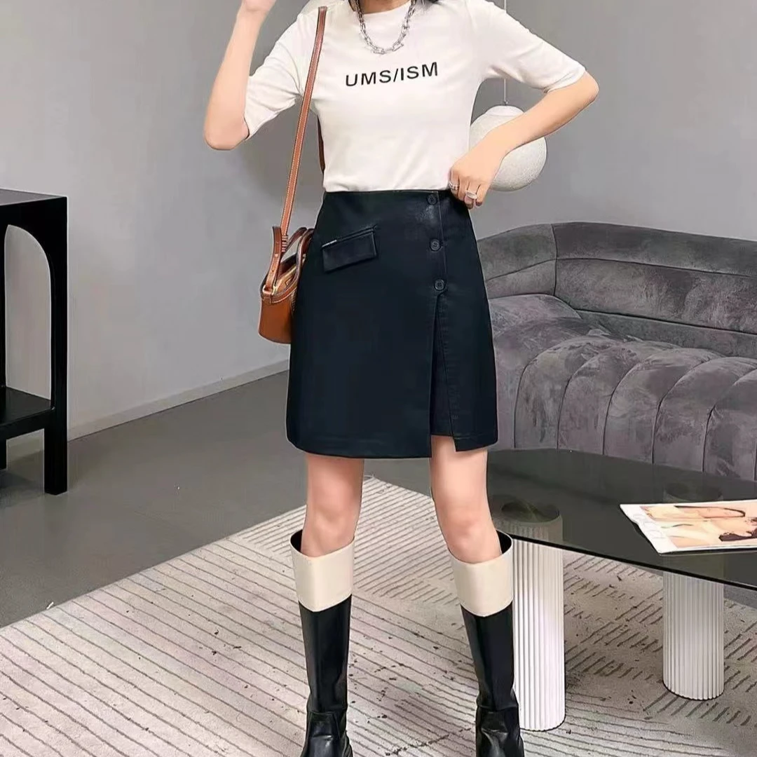 22069# 不规则显瘦a字半身裙