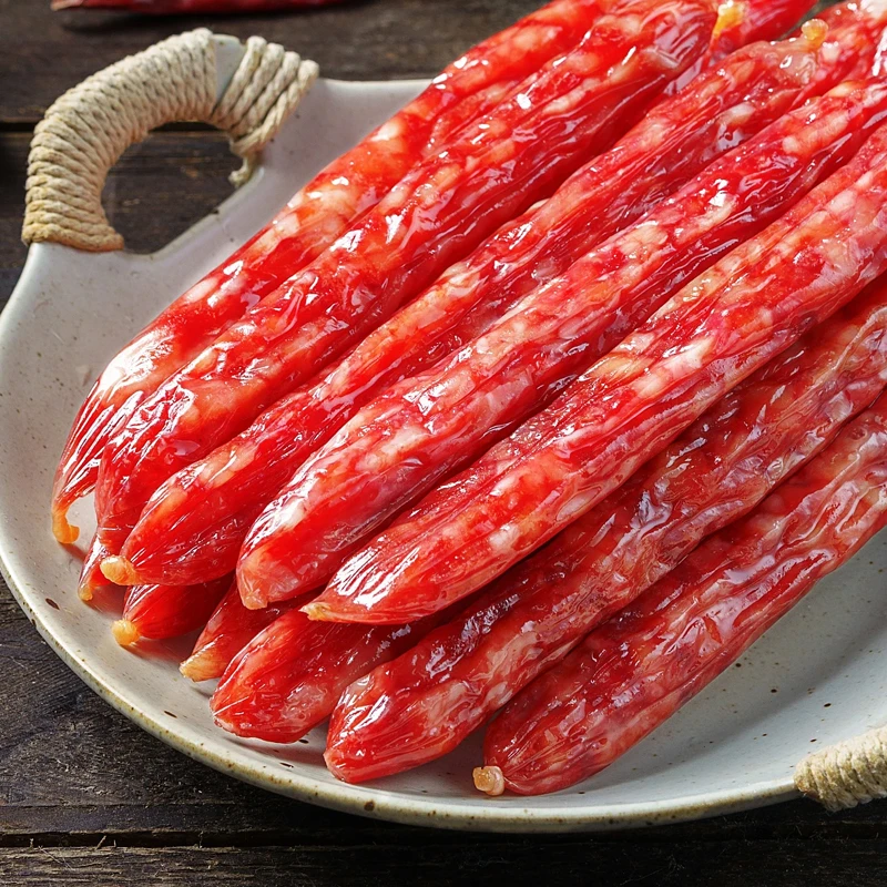 广式腊肠农家土猪肉香肠三七肥瘦煲仔饭川味烟熏腌制工艺肉质鲜香