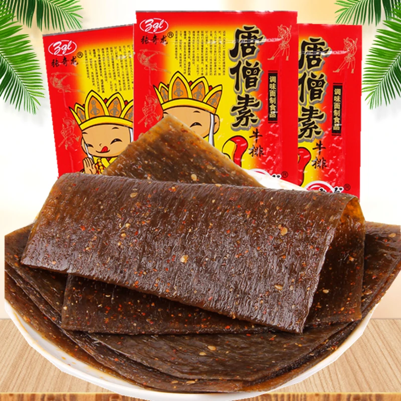 唐僧素牛排唐僧肉辣片小零食8090后童年怀旧零食味道甜辣味辣条