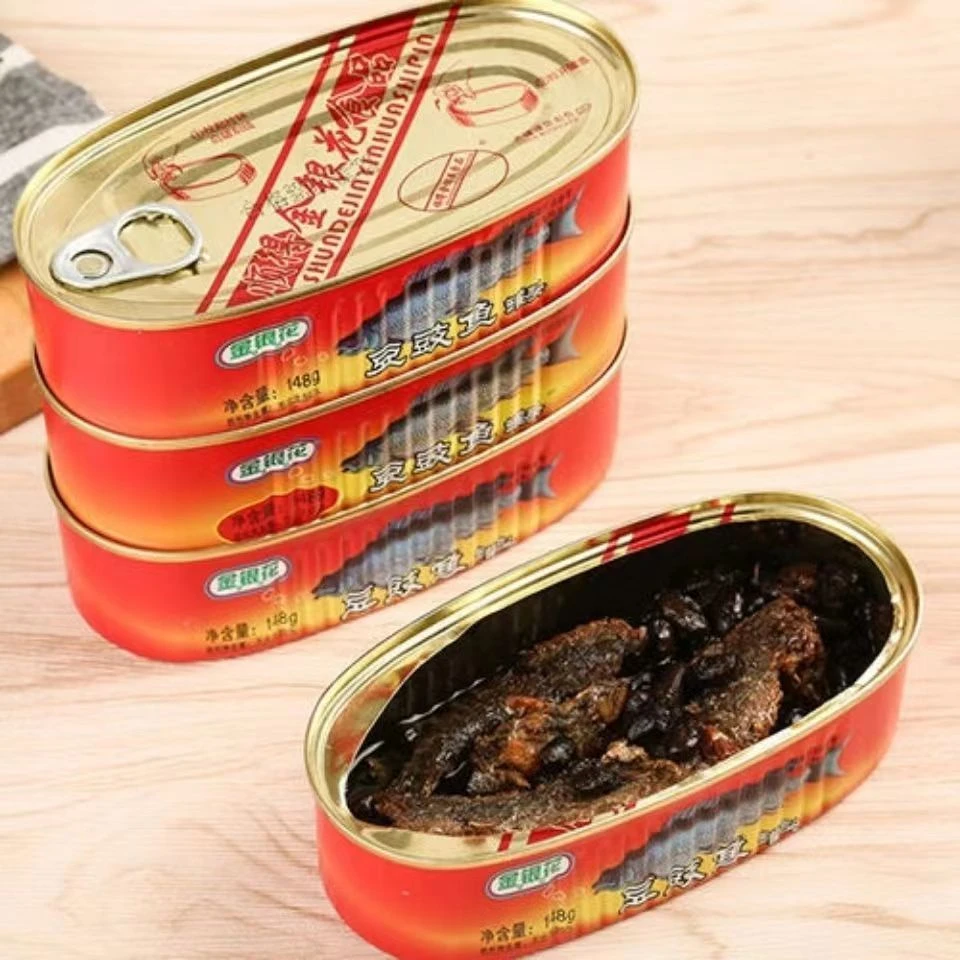 即食豆豉鲮鱼罐头鱼148g鱼罐头肉类熟食速食品罐头下饭菜零食批发