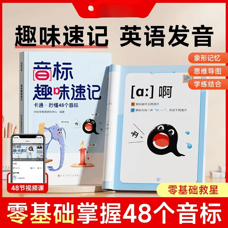 ZA音标趣味速记口诀学48个音标小学英语单词词汇语法思维导图