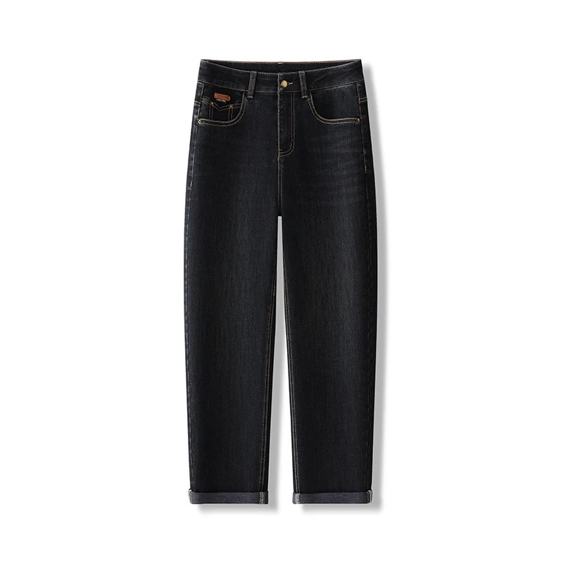 牛仔裤女秋冬季新款高腰女款小个子烟管裤子百搭气质休闲直筒裤子