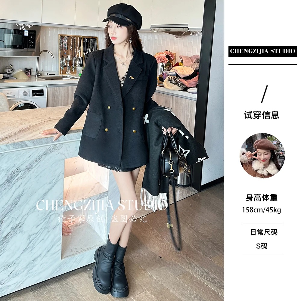 【裴诗婷】WT0382双排扣口袋西装外套