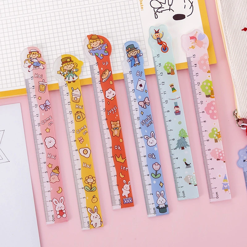 【卡通小众文具】15cm尺子小学生文具用品画画绘图刻度尺