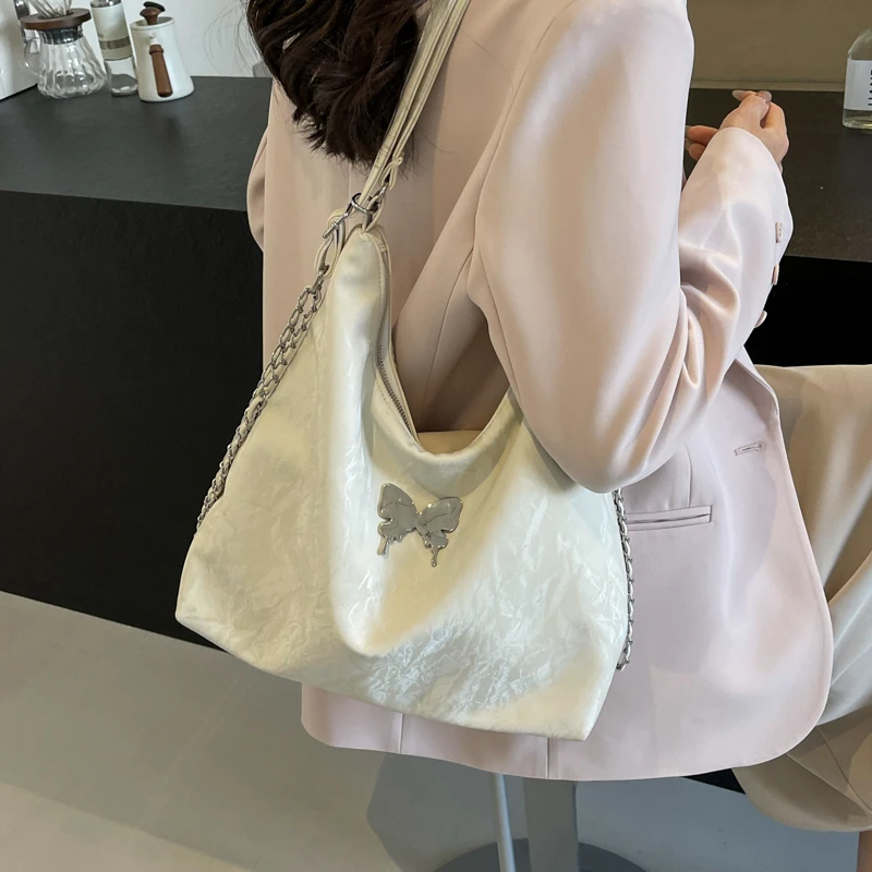 托特包女2024新款大容量通勤双肩包夏季百搭链条单肩包高级感背包