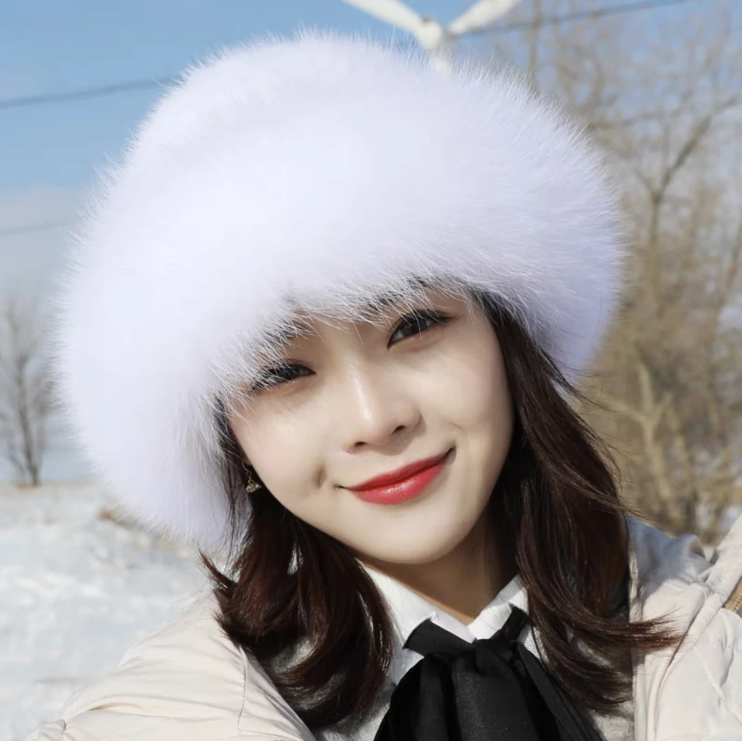 水貂毛编织皮草帽子保暖时尚洋气减龄均码新款爆款秋冬季女款帽子