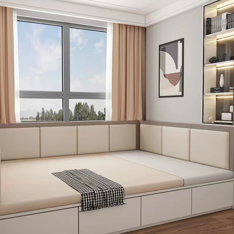 2024爆款床围炕围背景墙防撞榻榻米软包电热炕软包卧室软包床头贴