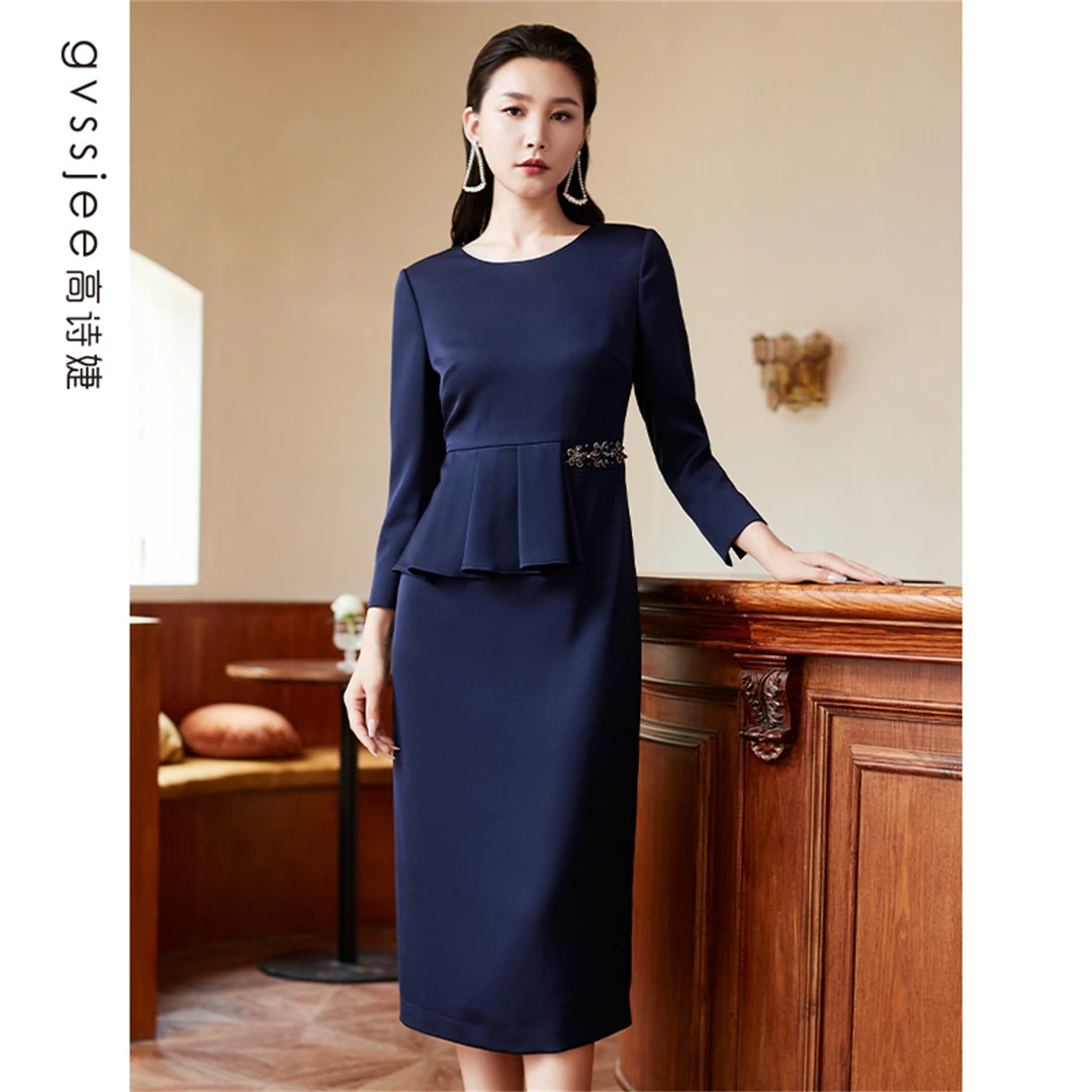 高诗婕秋季新款设计高级感连衣裙223261032-41/223361032-26