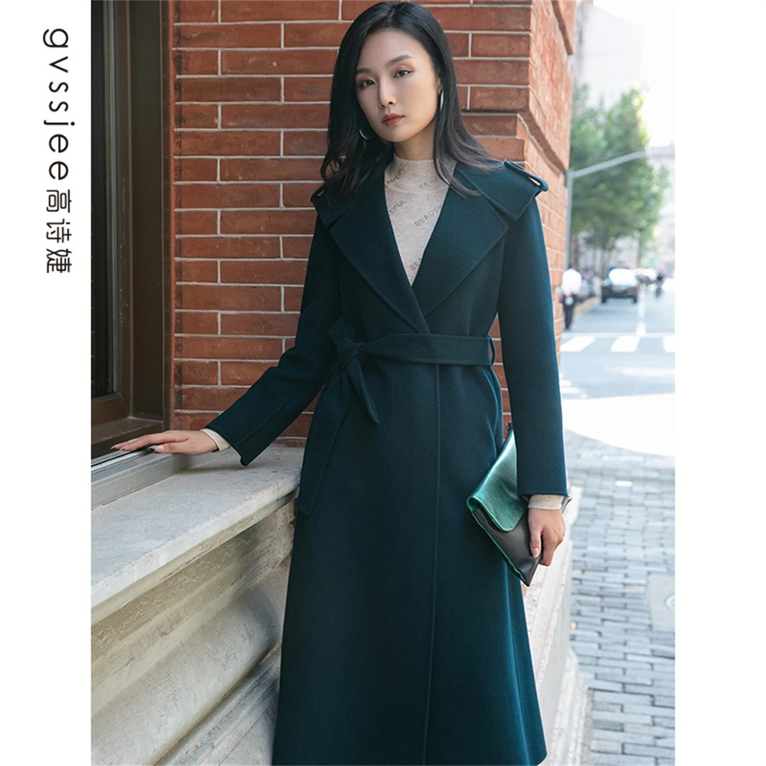 高诗婕冬季新款双面呢大衣通勤百搭外套234247266-41