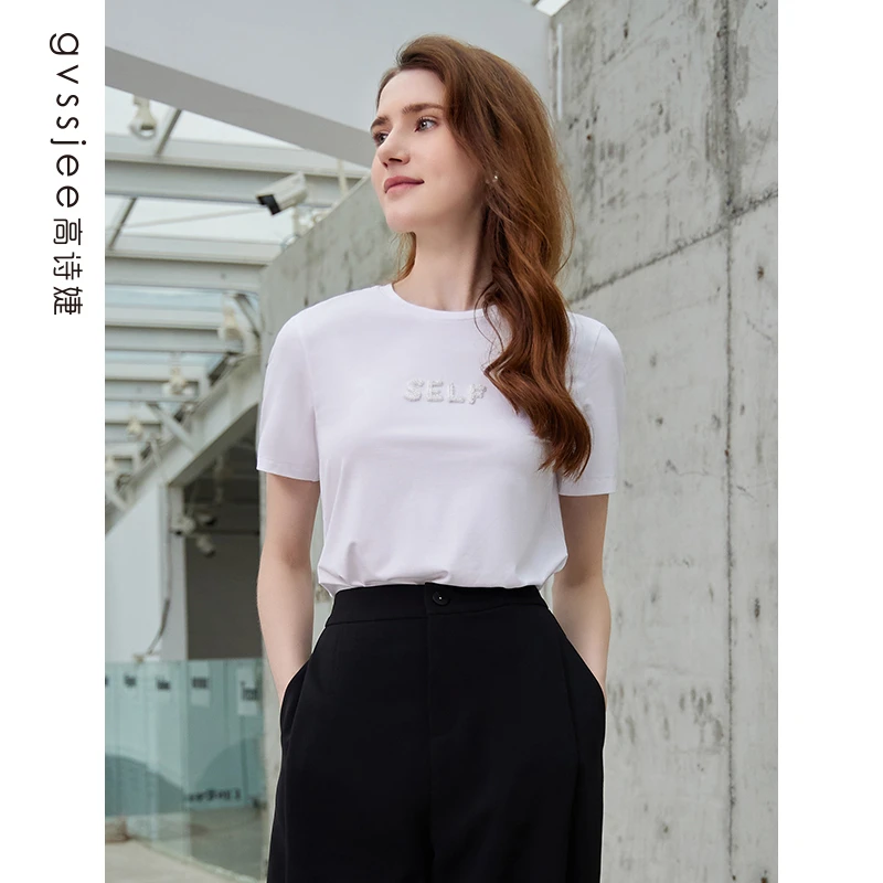 高诗婕新款百搭T恤D241T18017-11时尚