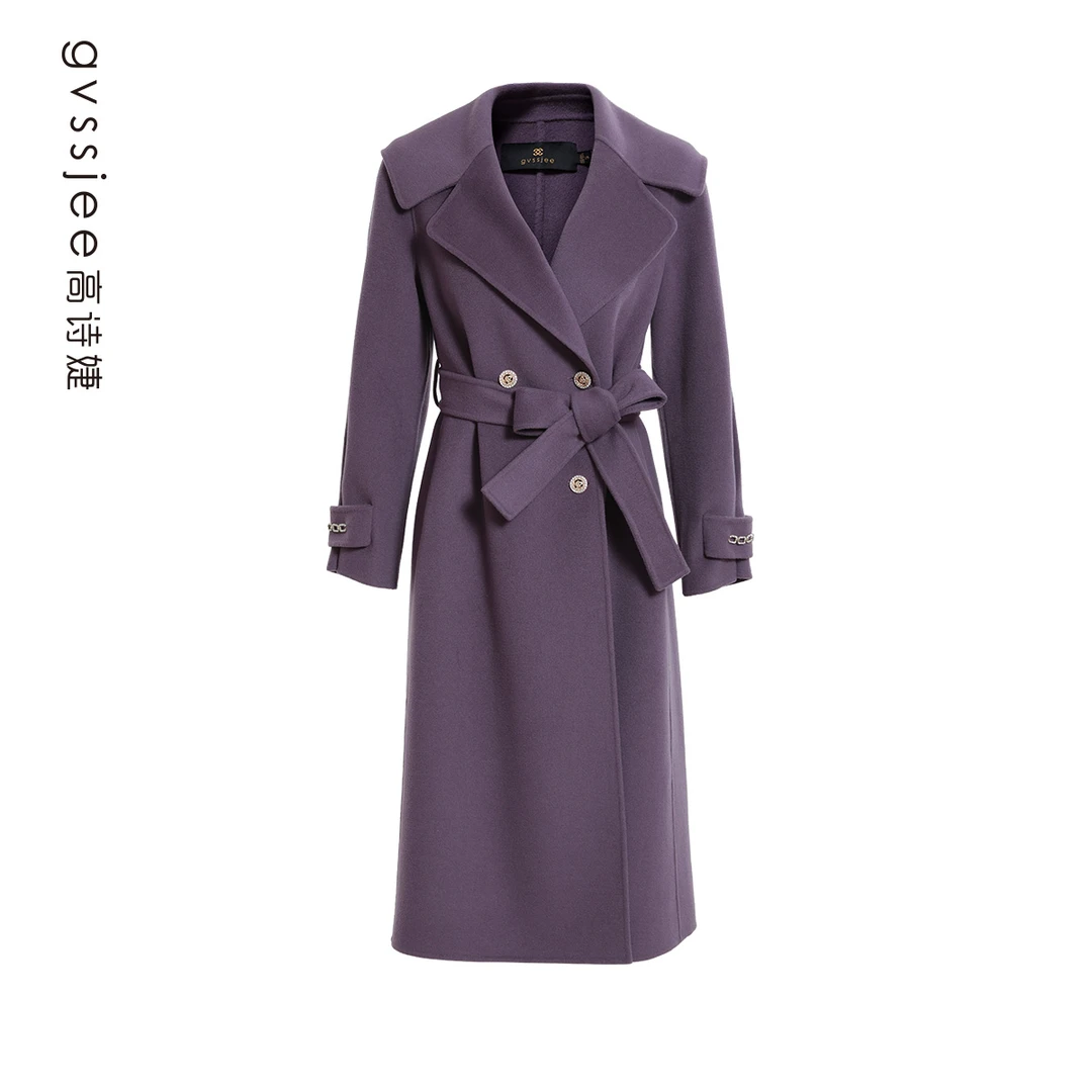 高诗婕冬季长款毛呢外套234147222-91