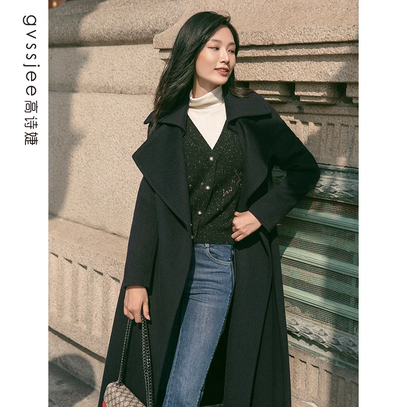 高诗婕冬季新款羊绒大衣通勤百搭外套潮234647389-45
