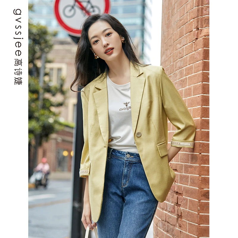 高诗婕秋季新款商场同款女士小西装休闲百搭外套243131015-37