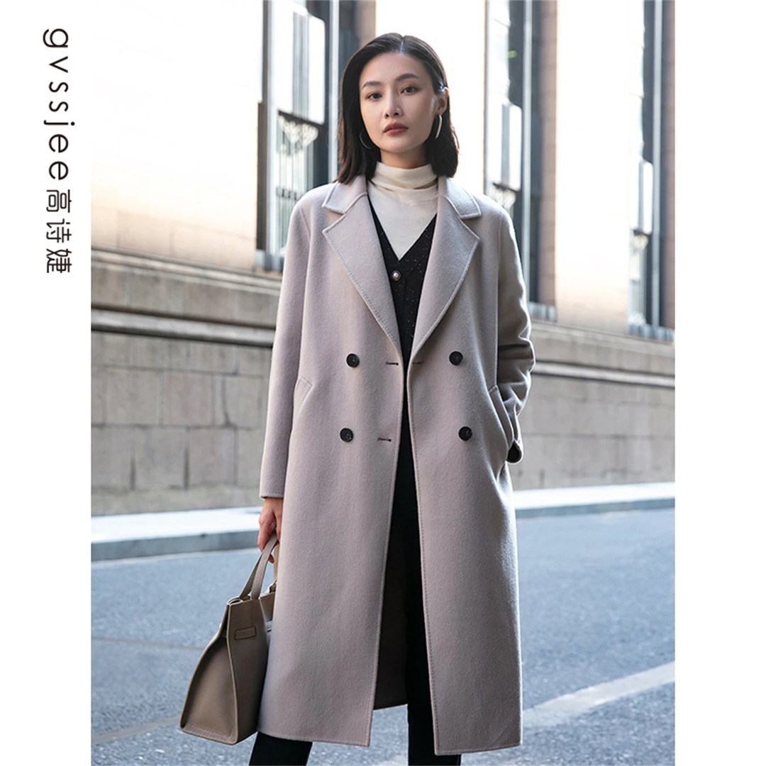 高诗婕商场同款冬季新款毛呢大衣通勤百搭外套潮234447160-14
