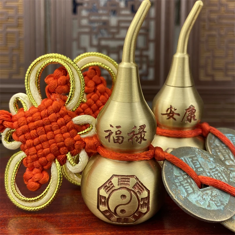 大款复古加厚纯手编色吉祥结中国挂件挂饰/铜葫芦吉祥结挂件挂饰