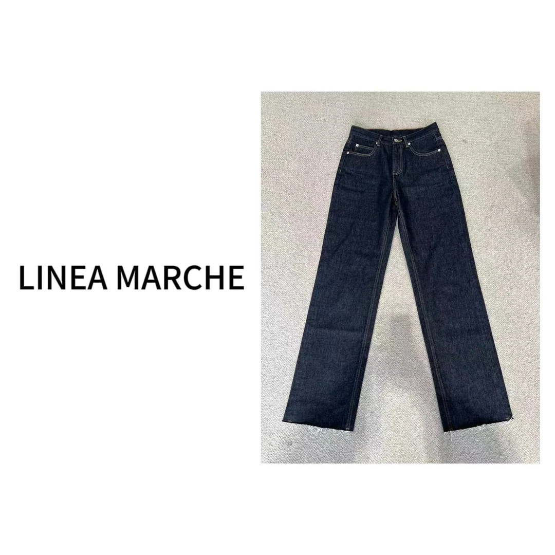 DH063   LINEA MARCHE 女款水洗直筒牛仔裤