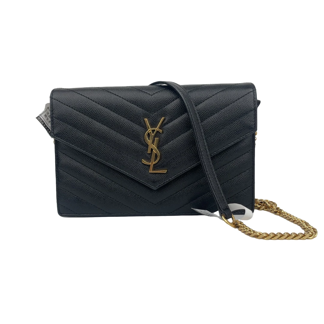95新 YSL/圣罗兰 奢品阁/黑金WOC/链条包