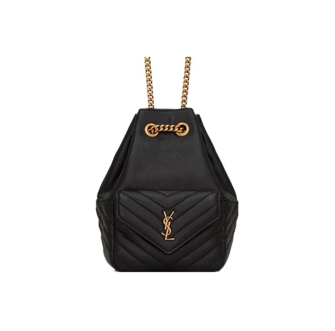 95新 YSL/圣罗兰 奢品阁/黑色/mini水桶/单肩包/