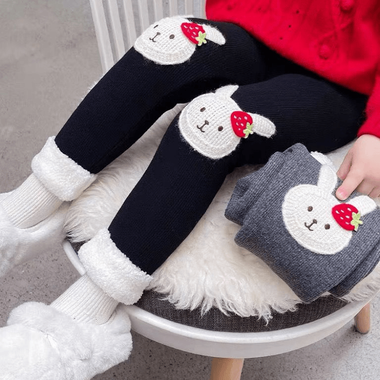 女童加绒打底裤秋冬季2023新款外穿冬装女宝宝冬款洋气儿童装裤子