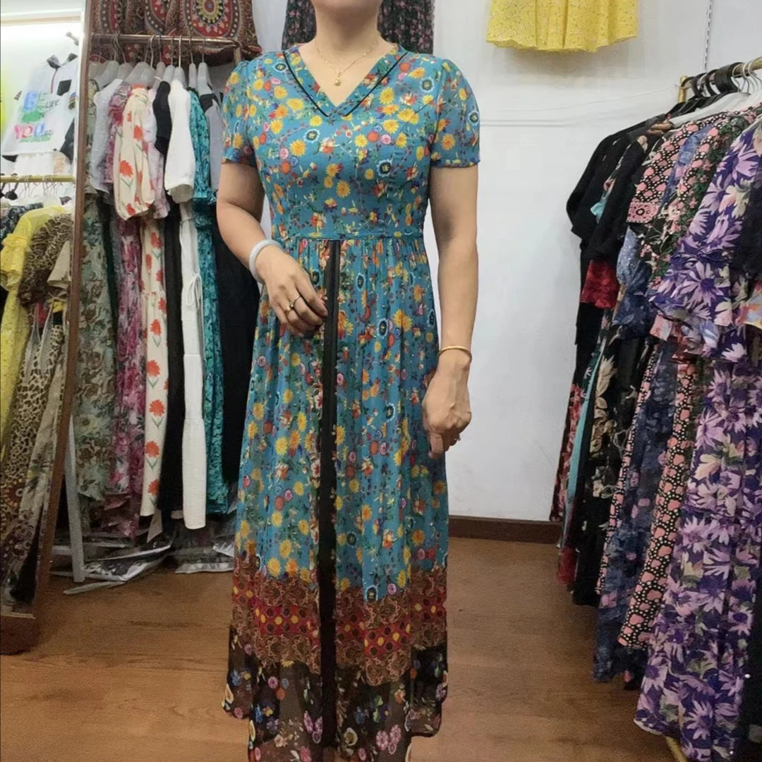 2022连衣裙潮T防晒衣等换季特惠夏季时尚显瘦印花气质碎花短袖短