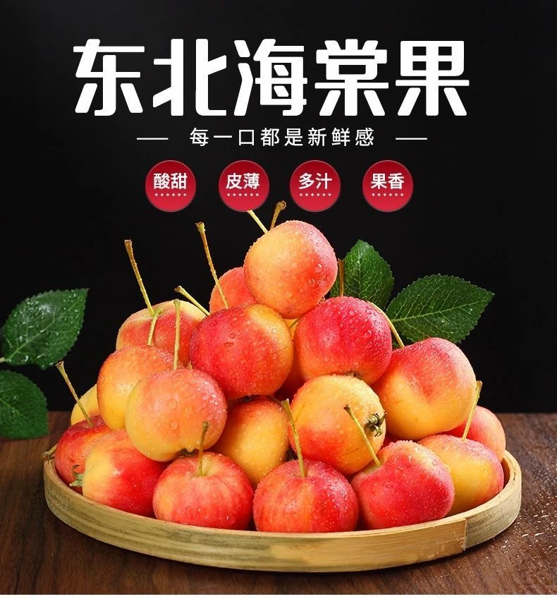 东北新鲜现摘海棠果沙果酸甜脆当季孕妇水果糖心海棠果3/5斤装