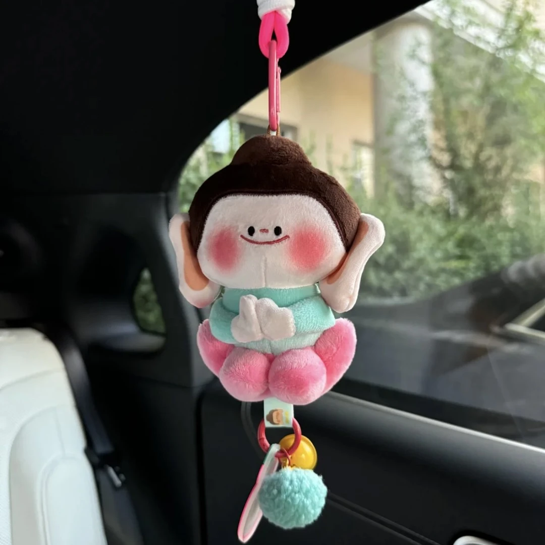 大同云冈石窟文创佛小伴莲花好礼小佛纪念品车挂件毛绒钥匙扣车挂