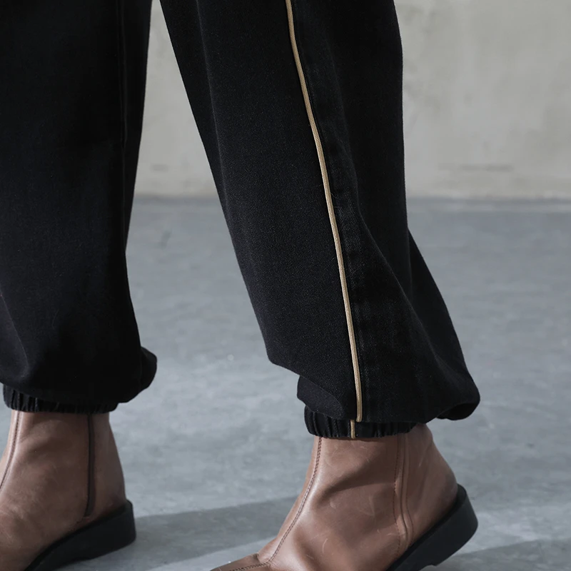 WUSEWUWEI/无色无味新款风运动百搭灯笼女裤显瘦热销小脚牛仔裤