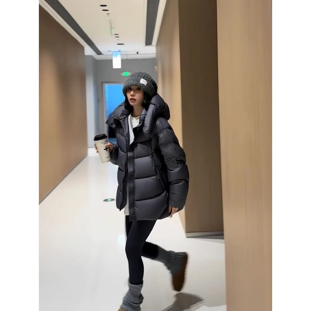 连帽休闲泡芙龟背加厚保暖女冬季新款慵懒风洋气宽松面包服上衣潮