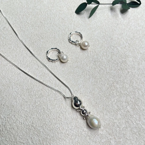 铜合金项链 巴洛克休闲百搭耳环项链my714