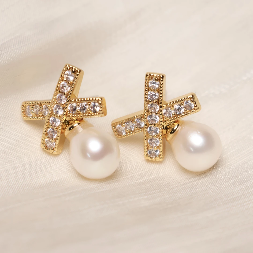 铜合金耳饰 7.5mm左右法式气质耳钉bp776