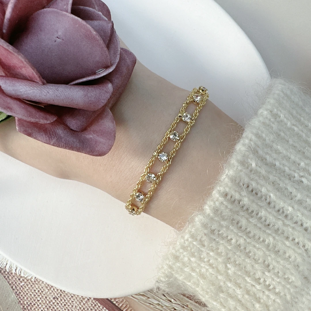 铜合金手链 极简优美百搭手链bs010手围16