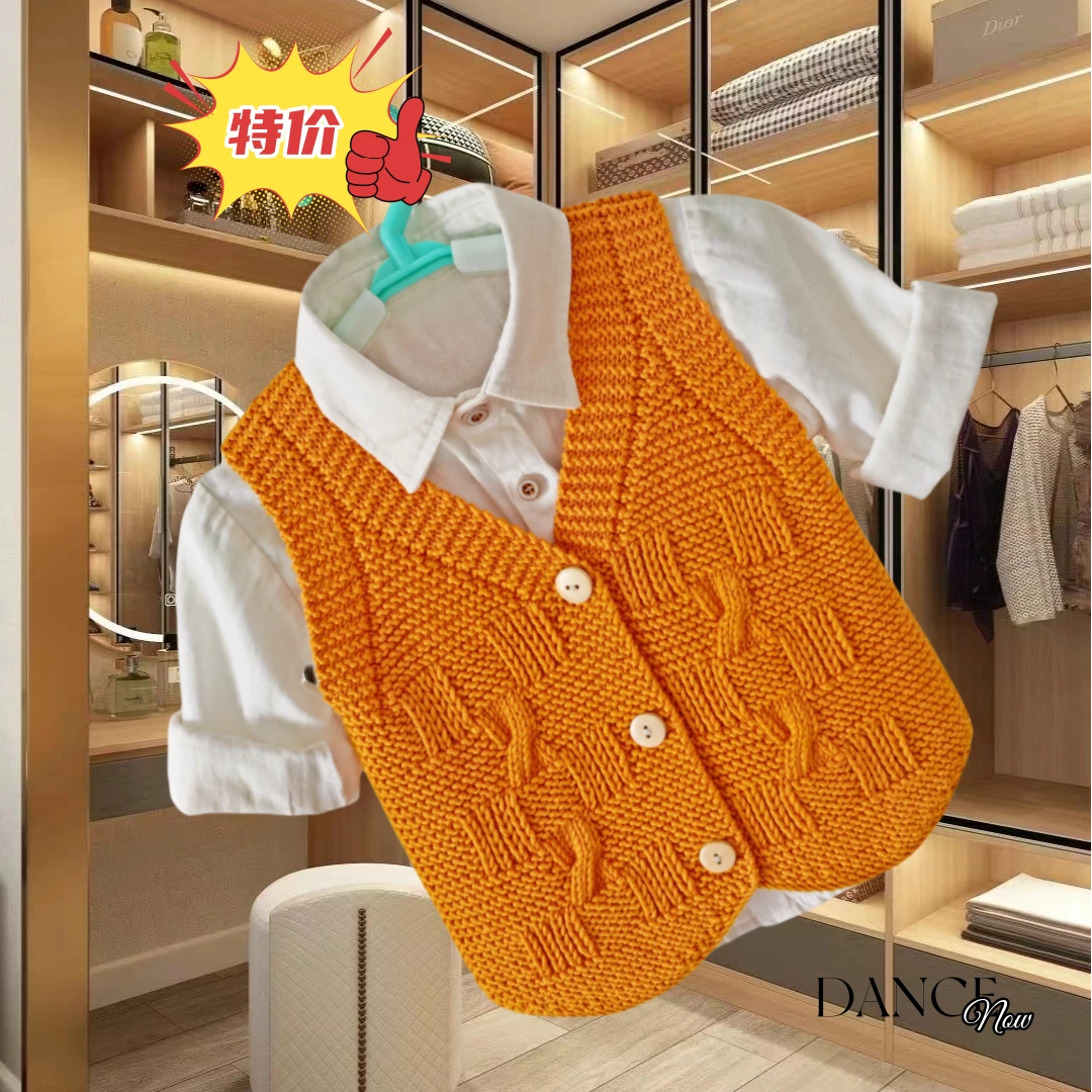 靓仔宝宝手工毛线编织材料包马甲背心男女儿童婴儿洋气马甲