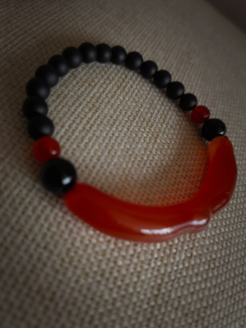 天然玛瑙软手镯藕节弯条时尚百搭