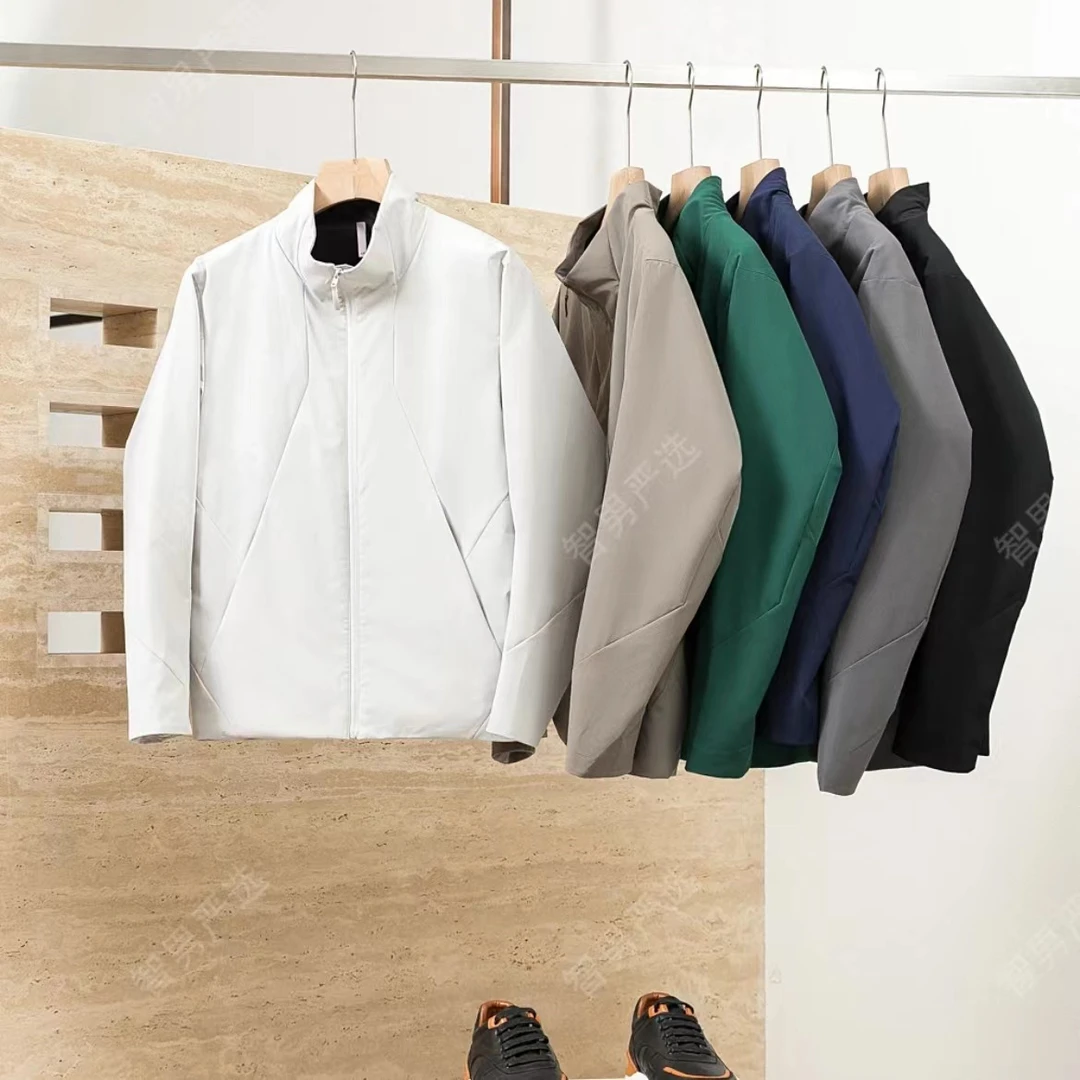 春季新款！男士高端春季防风防水加绒软壳外套商务休闲外套！28102