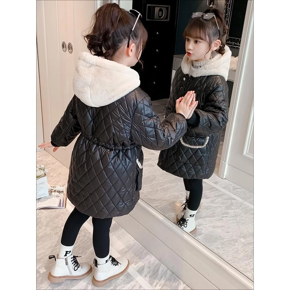 波司澄女童时尚加绒加厚2023新款儿童洋气冬装羽绒服女孩韩版百搭
