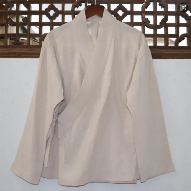 【田园刘娟-服装】雅乐交领长袖上衣 243091   X