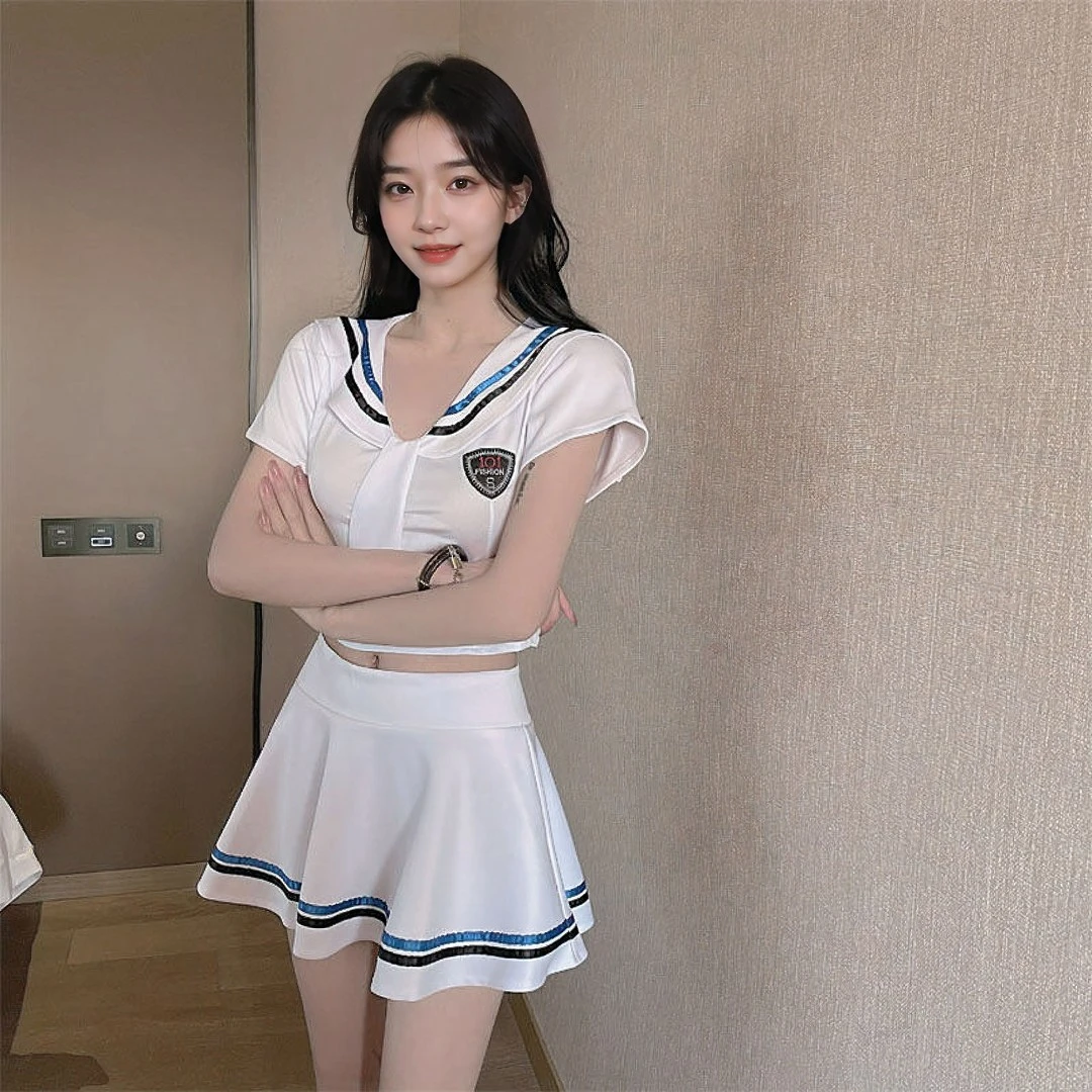 【睡梦馆】成人战袍趣味睡衣学生性感显瘦学院风清纯可爱jk水手服