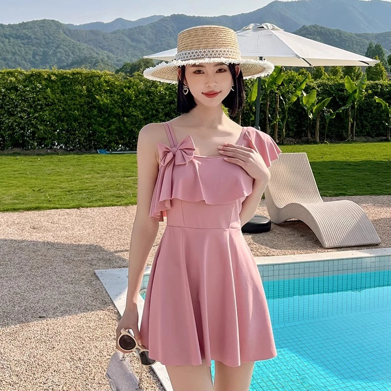 泳衣女2025新款爆款纯欲风性感连体裙式遮肚显瘦高级感温泉游泳装