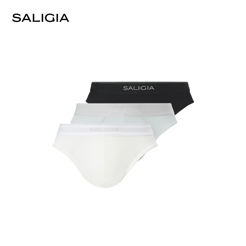 SALIGIA希腊经典系列人字脊纹100S超细莫代尔男士三角内裤组合