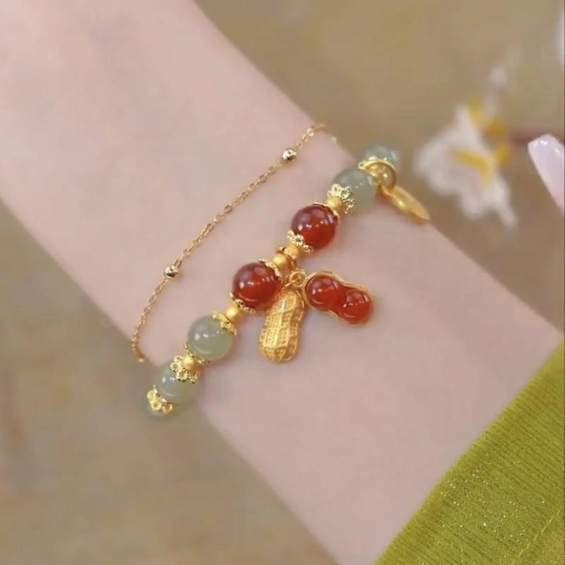 【好事发生】双层花生手链新款火爆款串珠手串轻奢饰品首饰