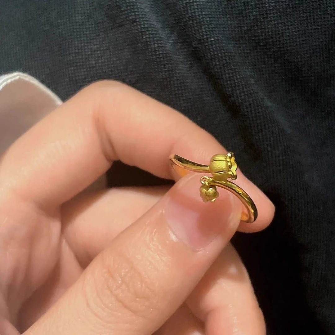 铜合金戒指 铃兰花戒指女款花朵指环小众可爱气质轻奢时尚饰品潮