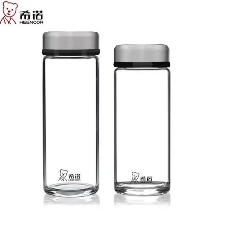 粉丝福利希诺加厚单层玻璃杯透明杯子大容量便携男士带盖泡茶水杯