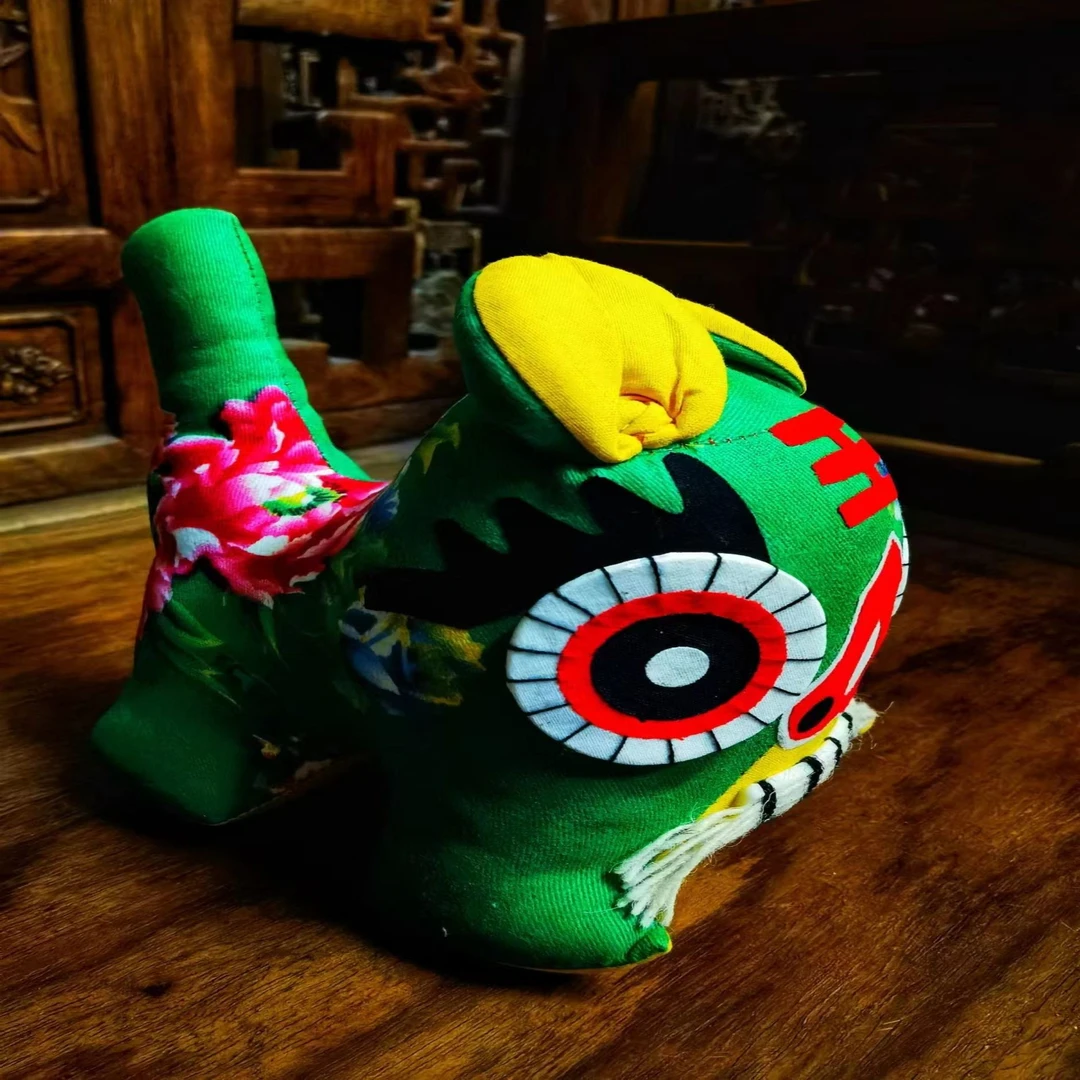 【编制东北大花布虎头】传统工艺土花花系列手工时尚包包挂件