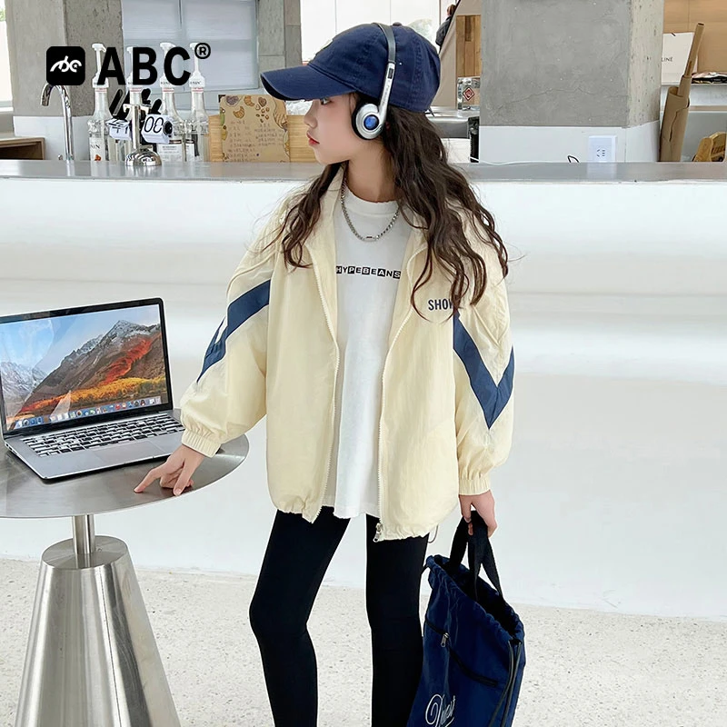 ABC儿童夏季防晒衣中大童2024新款女宝上衣女童透气洋气皮肤衣潮