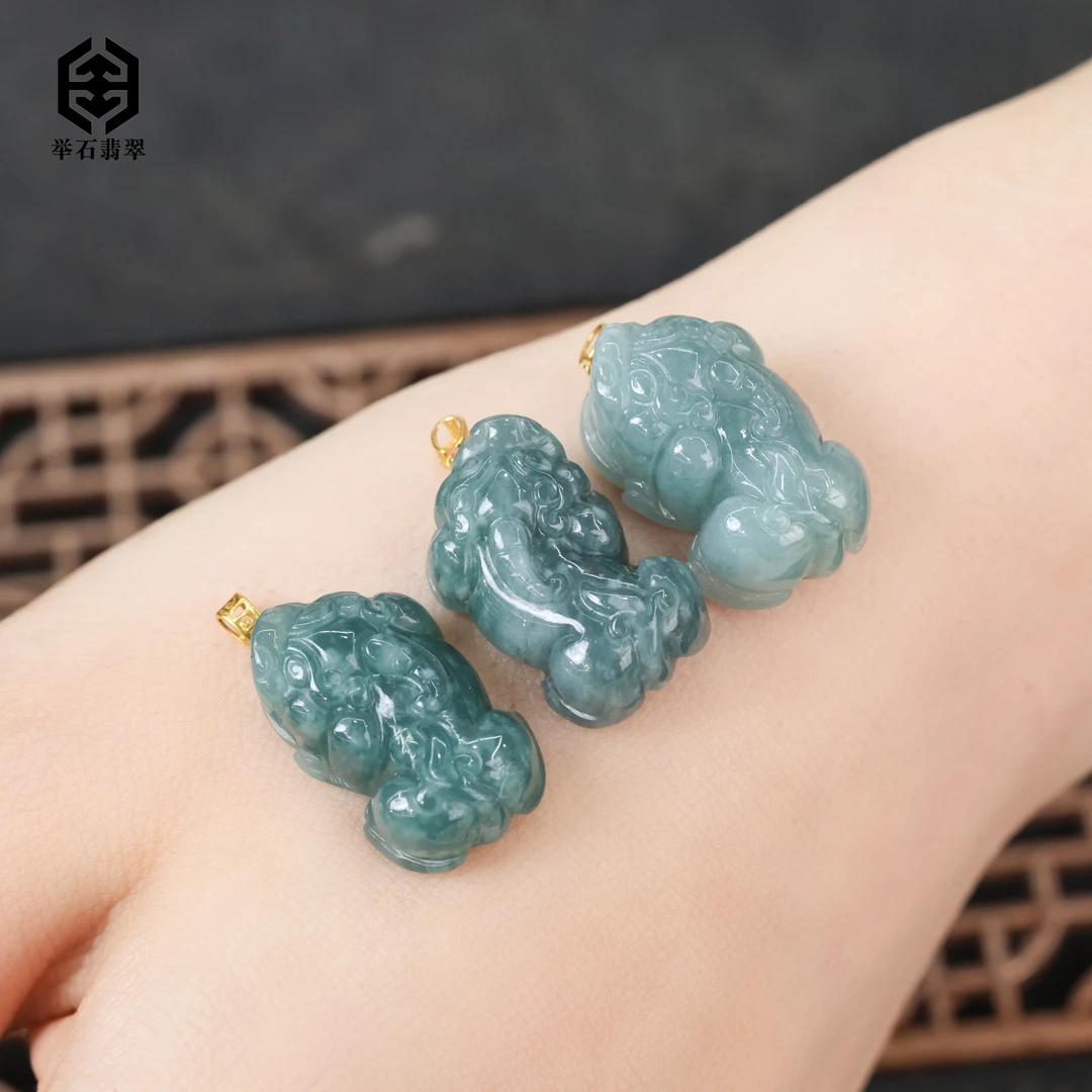 【举石臻品】TH1203-512-16翡翠吊坠18k(一件/多样性发）u